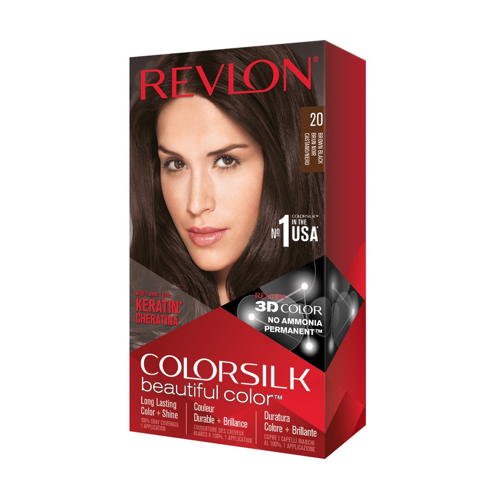 Revlon Colorsilk Hair Color Cat Rambut - Brown Black 020
