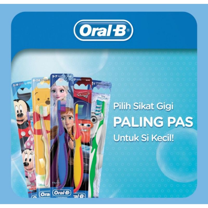 Sikat Gigi Oral B Anak Stage 123 1 2 3 / Sikat Gigi Anak Tahap 123 1 2 3