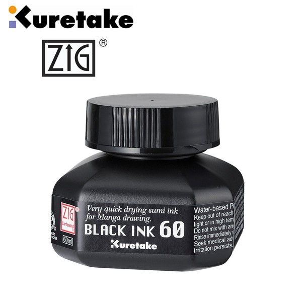 Kuretake ZIG Cartoonist Black Ink 60ml