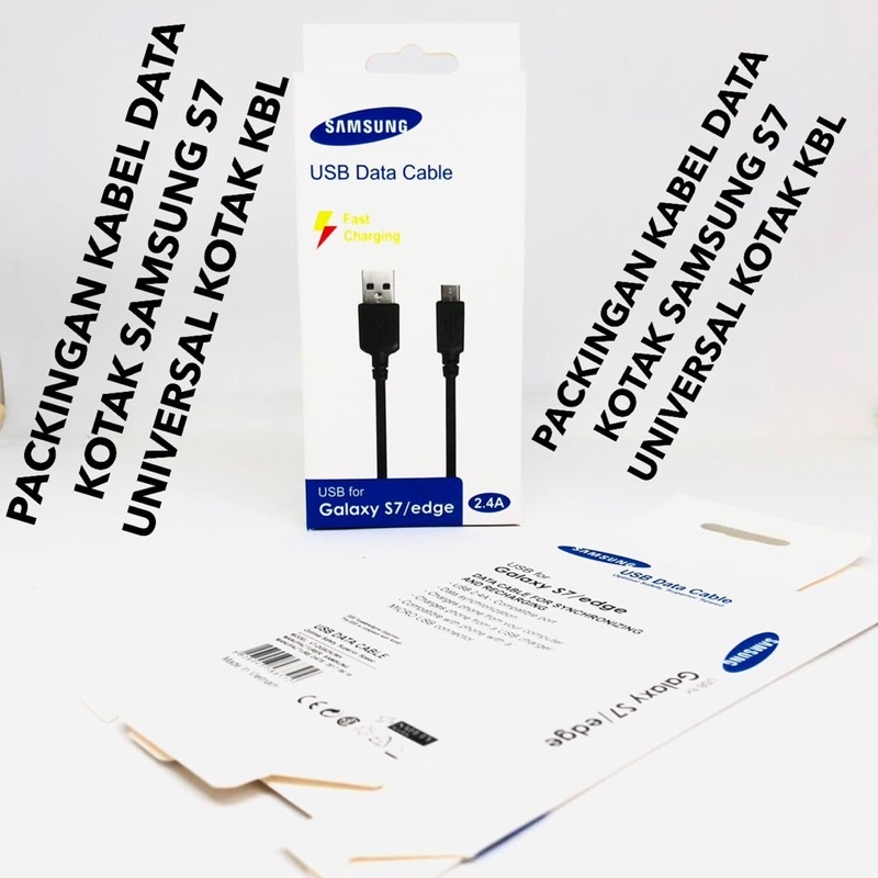 Ready Packingan Kabel Data Kotak Samsung S7 Universal - Kotak Packingan Kabel