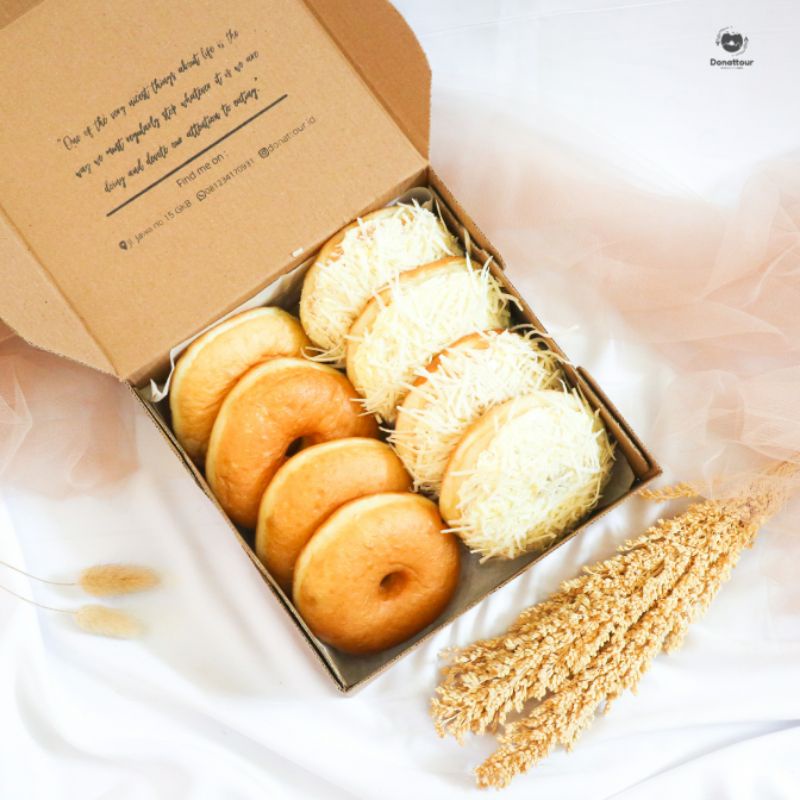 

Paket donat mix original cream keju