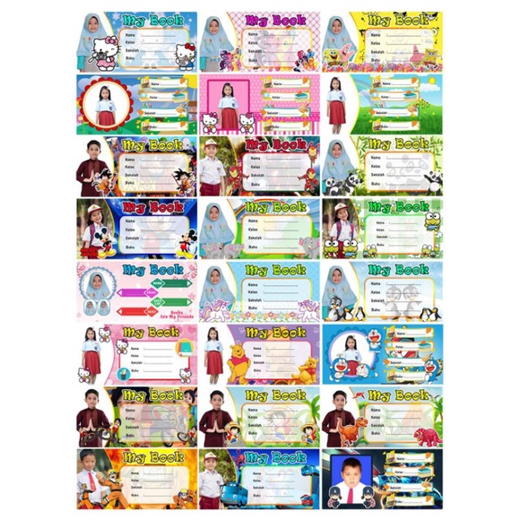 

Sticker Stiker Buku / Label Nama Costum