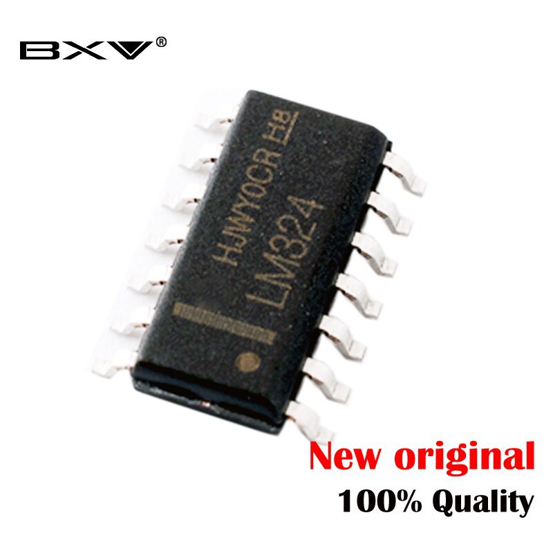 10pcs Komponen Elektronik LM324DR SOP-14 LM324 SOP SMD Baru Original IC Unit Komputer Internasional BXV