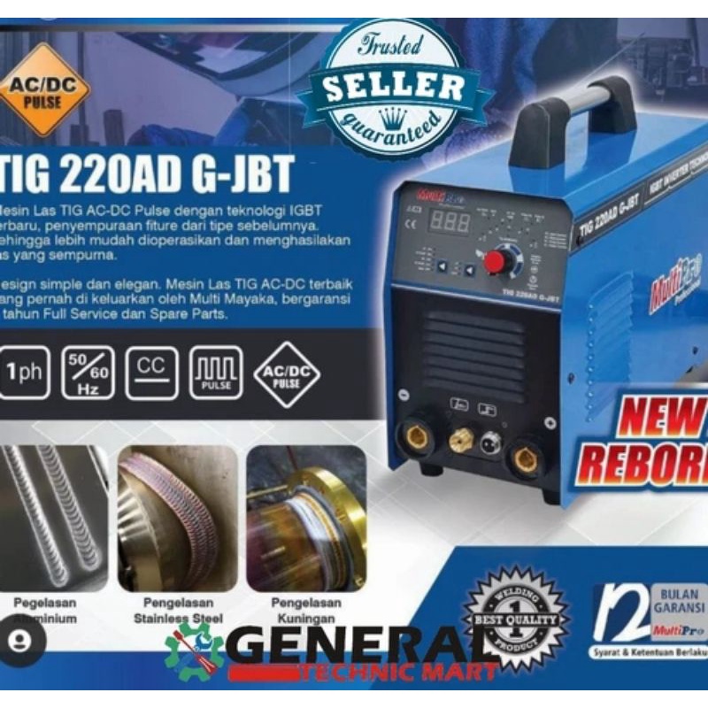 Mesin Las Alumunium Argon Ac Dc Tig 220AD G-JBT MULTIPRO
