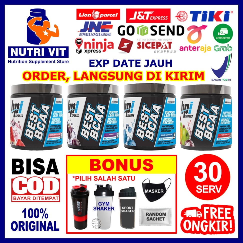 BPI BEST BCAA 30 Serving BPOM BEST BCAA BPI 30 Serv Suplemen Fitness BPI BestBCAA 30Serv Watermelon 