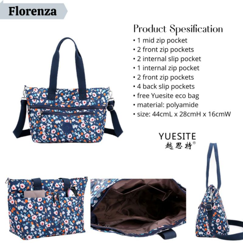 Tas bahu wanita selempang Yuesite Florenza Large import shoulders cyutebags