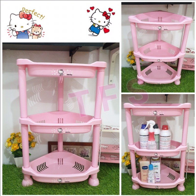 RAK SUDUT SUSUN 3 HELLO KITTY PINK