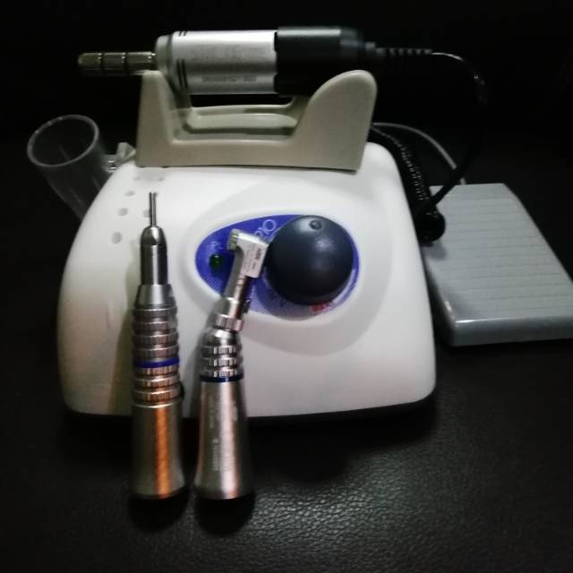 Micromotor/Mikromotor Strong 210 + straight NSK & Contra Angel NSK (Mahasiswa) lengkap