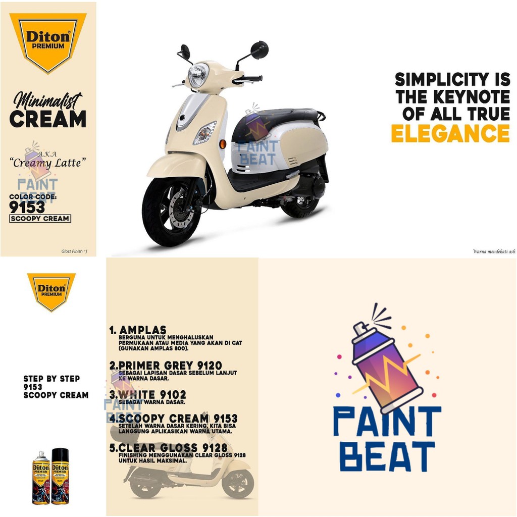 Diton PREMIUM 9153 / H 9153 - Scoope Cream Cat Semprot Diton Premium 1 Star Pylox Pilok