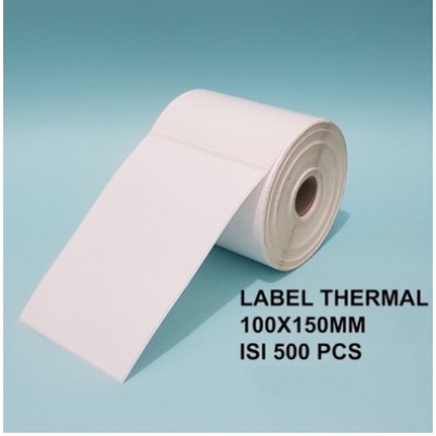 

Kertas Thermal 100 x 150 mm 500 pcs Stiker Label Barcode A6 label thermal label resi