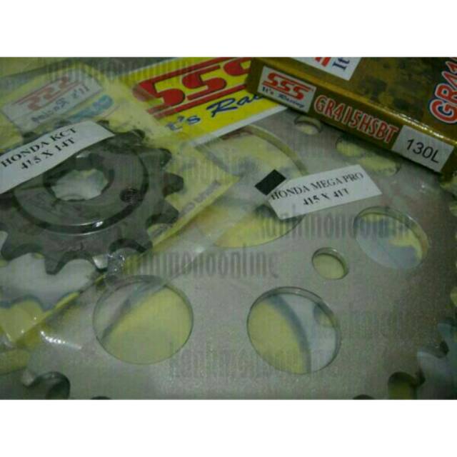 Gear set Gir set Ger set Original SSS 415 new megapro verza tiger cbr150 cb150r cbr 150 cb150 r