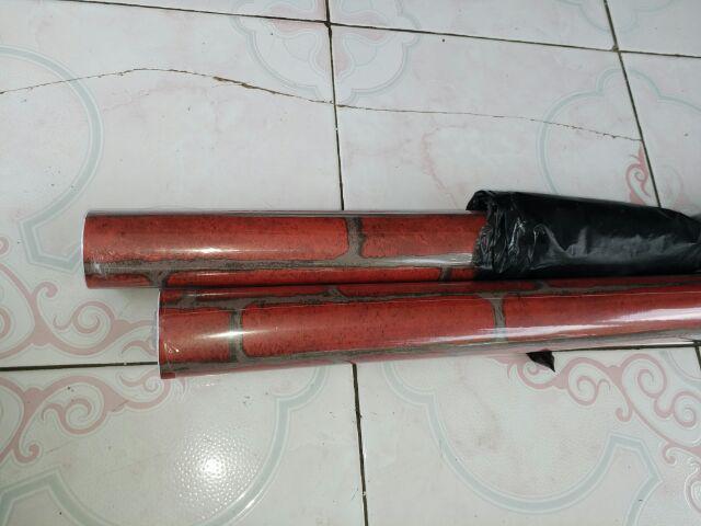 R005ls Wallpaper Sticker Ku - Bata Merah 45cm X 9-10m Wallpaper Dinding