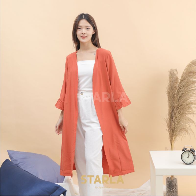 CARDIGAN LONG OUTER OUTWEAR BASIC POLOS KARDIGAN OVERSIZED WANITA RIVERA JAYA HEBAT