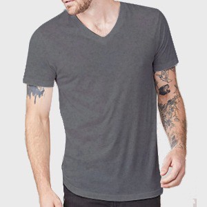 Kaos pria trendy tangan pendek Vneck SIZE M