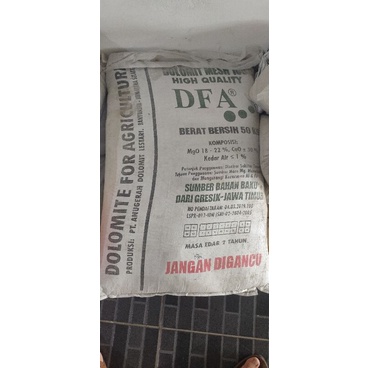 pupuk dolomite dfa mesh 100 kemasan 50kg