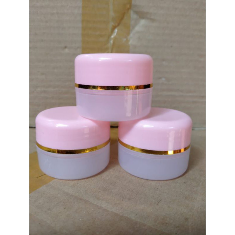 25Pcs POT CREAM 12,5gr WARNA TRANSPARAN PINK