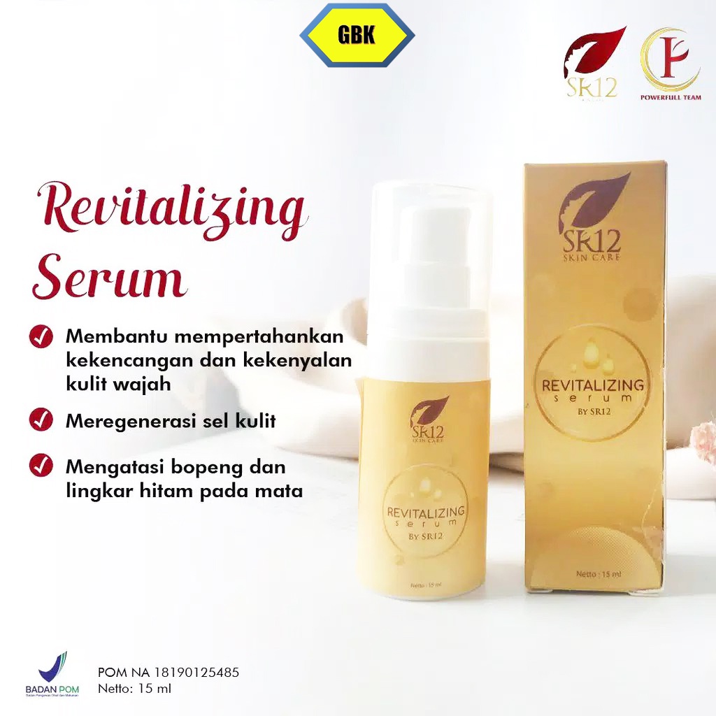 REVITALIZING SERUM SR12 / SERUM MELEMBABKAN &amp; MENCERAHKAN / SERUM BOPENG SERUM MATA PANDA SR12 BPOM