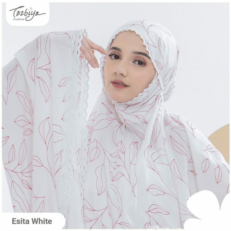 Mukena Tazbiya Esita Series Allsize Katun Rayon Dewasa Jumbo Motif Cantik