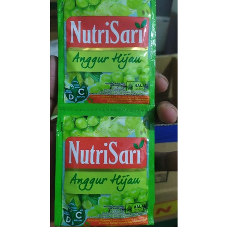 

Nutrisari Anggur Hijau Rentengan Isi 10 sachet