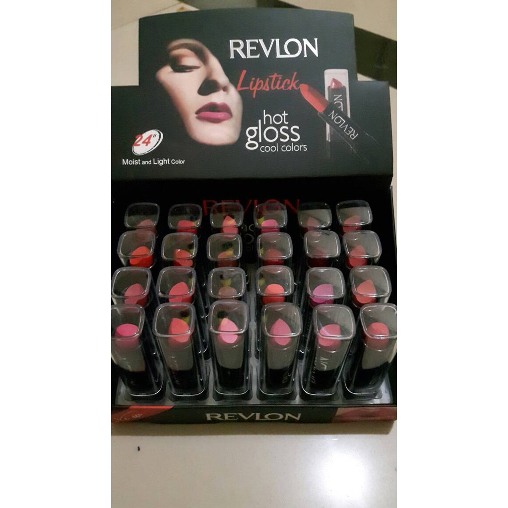 NEW HOT GLOSS - LIPSTICK MATTE REVLON COOL COLORS 1 BOX 24 PCS ORI