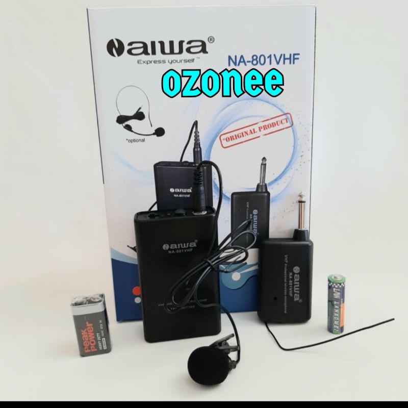 MIC WIRELESS AIWA NA 801 VHF CLIP ON ORIGINAL