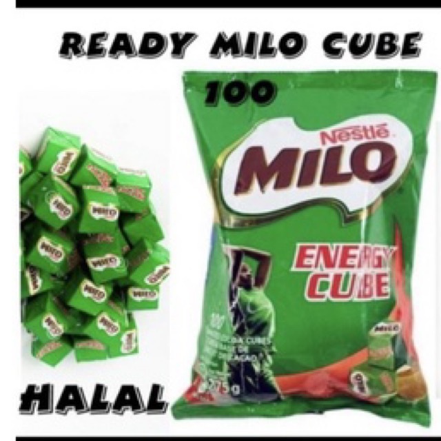 

minuman segar, sehat, bugar, Milo Cube 100 / milo cubes isi 100pcs Nigeria Malaysia Import