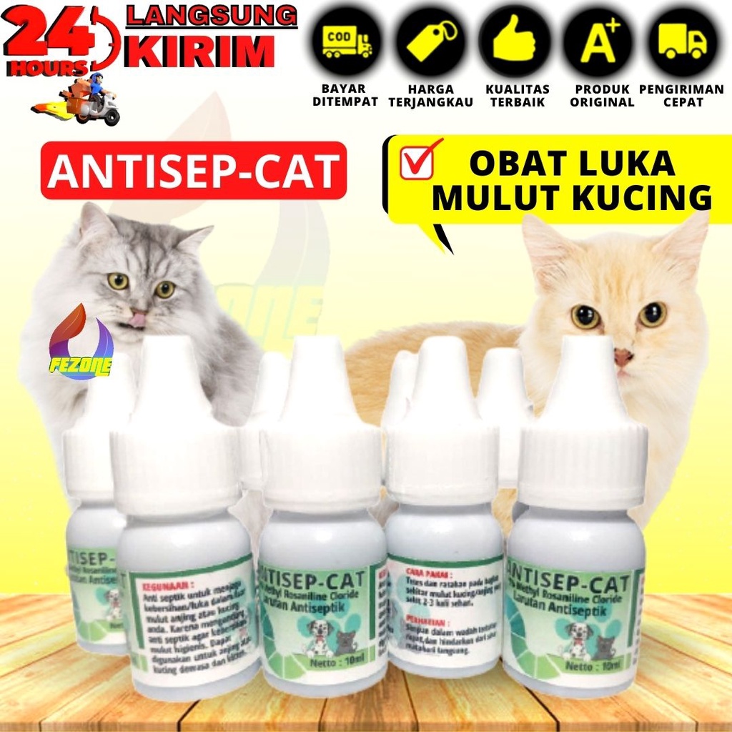 Natural Obat Penghilang Bau Mulut Sariawan Kucing Antisepticat FEZONE