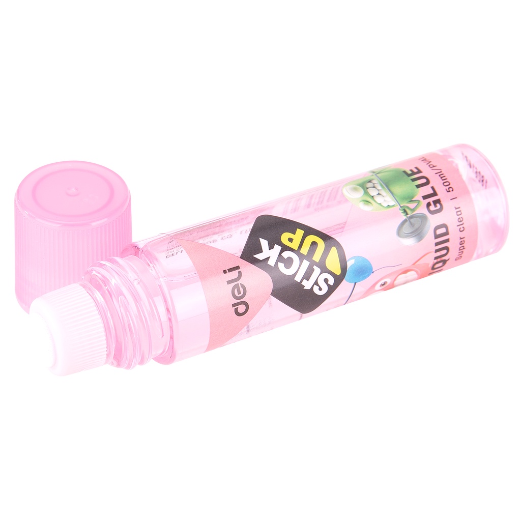 DELI LEM CAIR BENING STICK UP 50ml LIQUID GLUE ANEKA WARNA DAYA REKAT KUAT CEPAT KERING ALAT TULIS KERAJINAN TANGAN SEKOLAH LEM CAIR WARNA WARNIEA21200