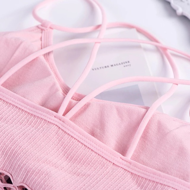 HUES.ID Bra Fashion Wanita Bra Tanpa Kawat Bra Yoga Bra Olahraga 1007