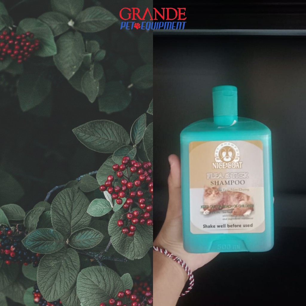 NEW NICE COAT FLEA & TICK CAT SHAMPOO 500 ML / Nice coat shampo kutu untuk kucing