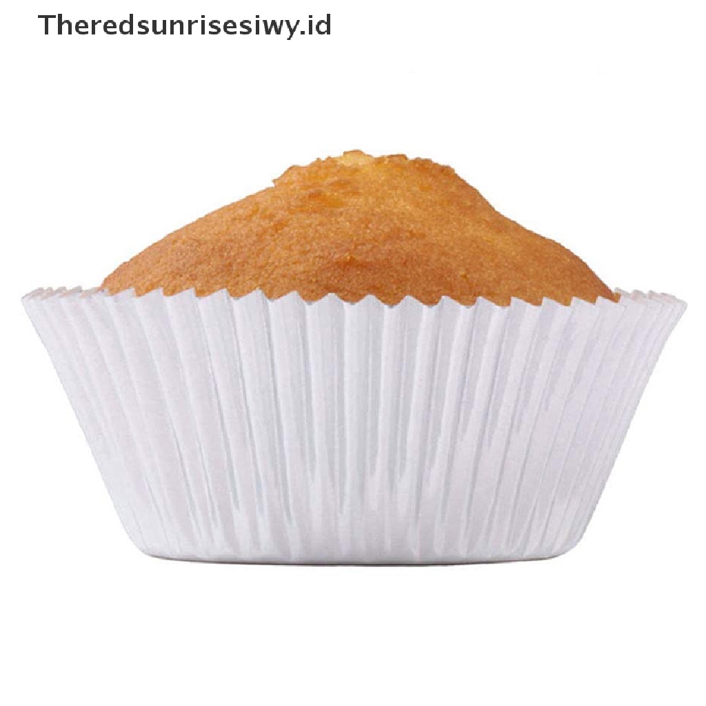 # Alat Rumah Tangga # 100pcs Kertas Kue Muffin Warna Putih