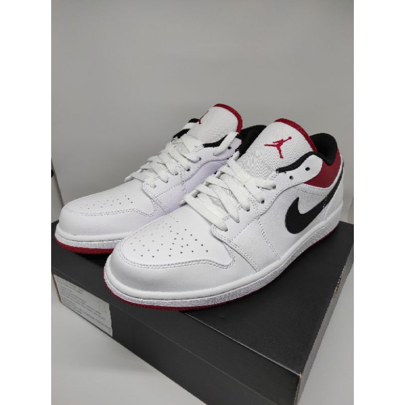 Air Jordan 1  Low White University Red Black - Size EUR 43 (US9.5)