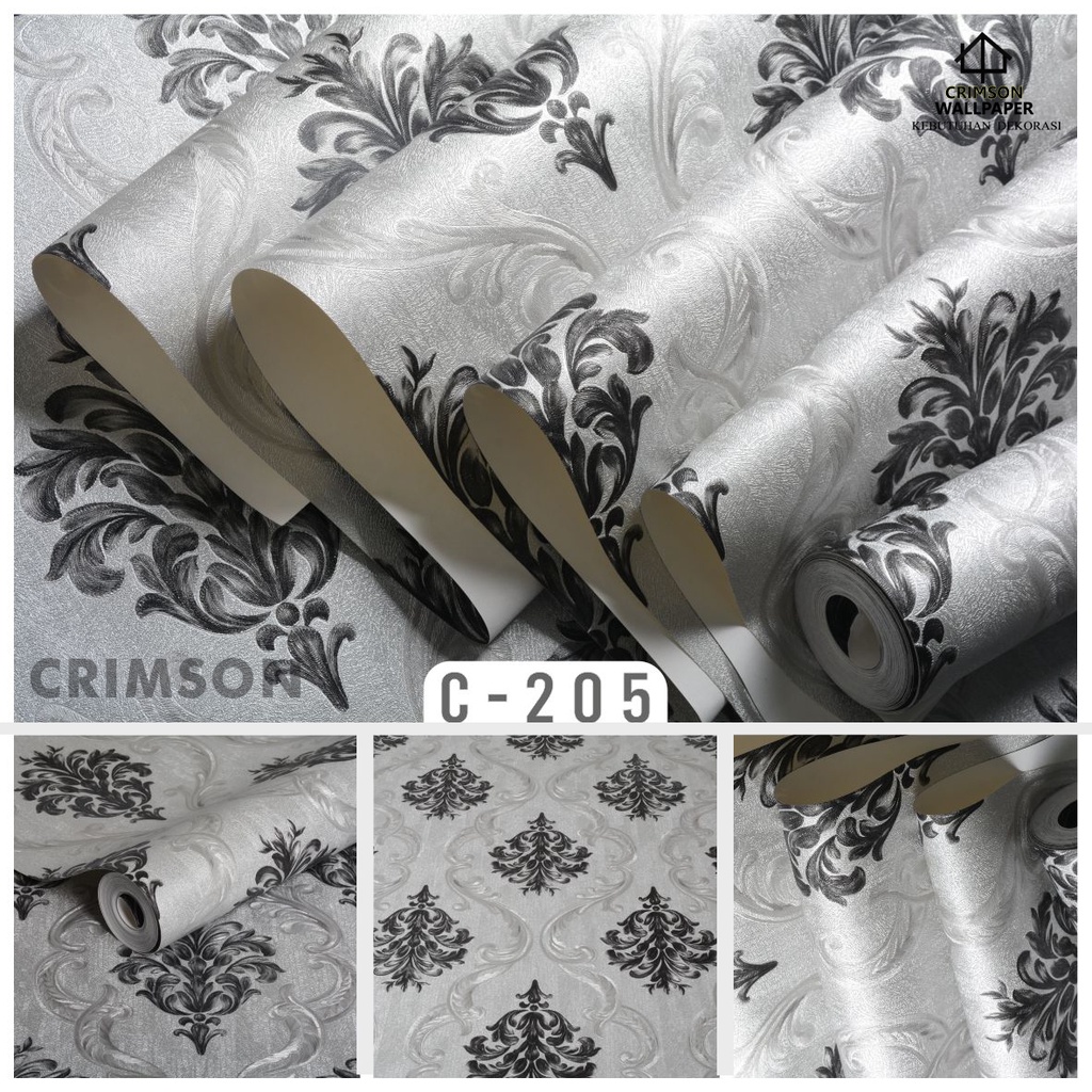 WALLPAPER DINDING VINYL MOTIF BATIK ELEGAN TEBAL