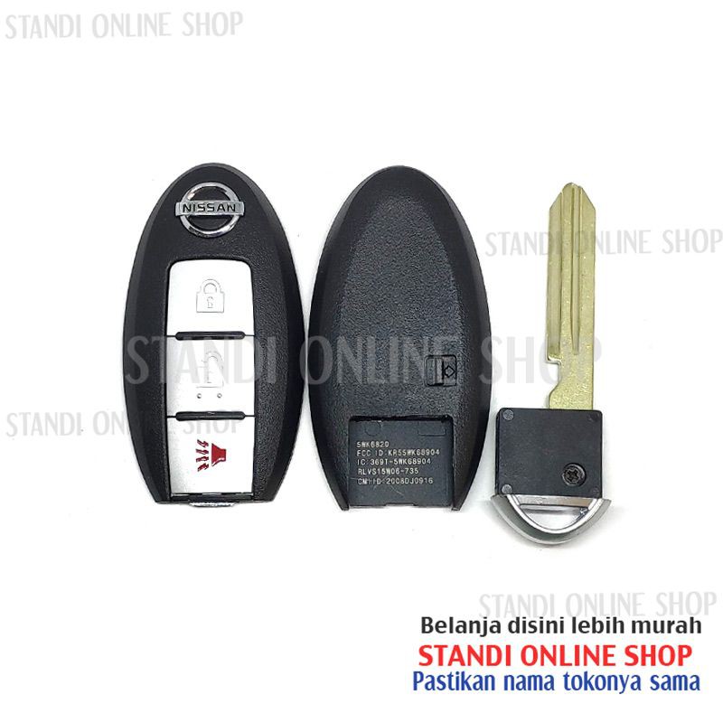 Cassing Remote Rumah Kunci Smart Key Nissan XTrail Latio 3 Tombol