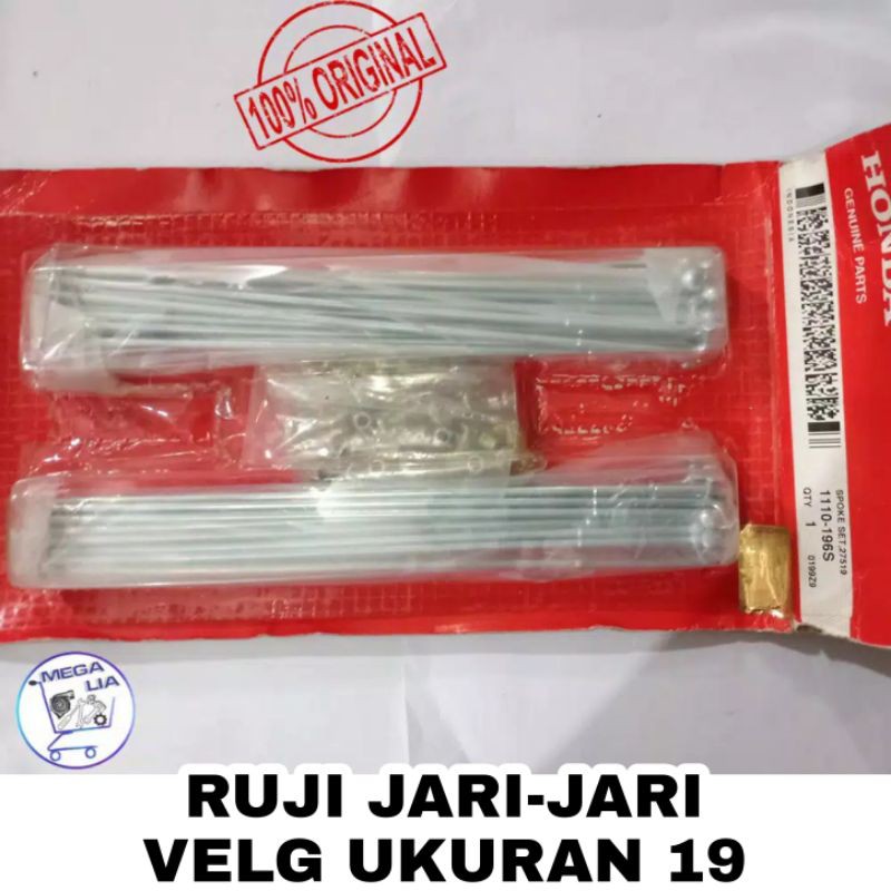 Ruji Jari Jari Ukuran Velk Velg 19 100% ORI HONDA. 1110-196S