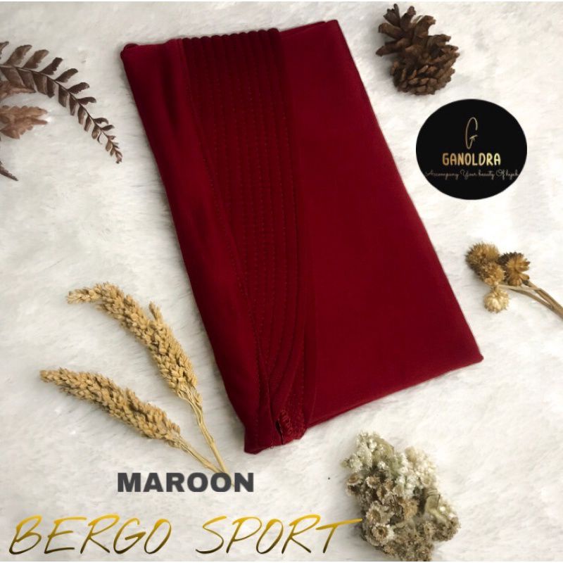 HIJAB BERGO SPORT/KERUDUNG SPORT & CIPUT PREMIUM-MAROON
