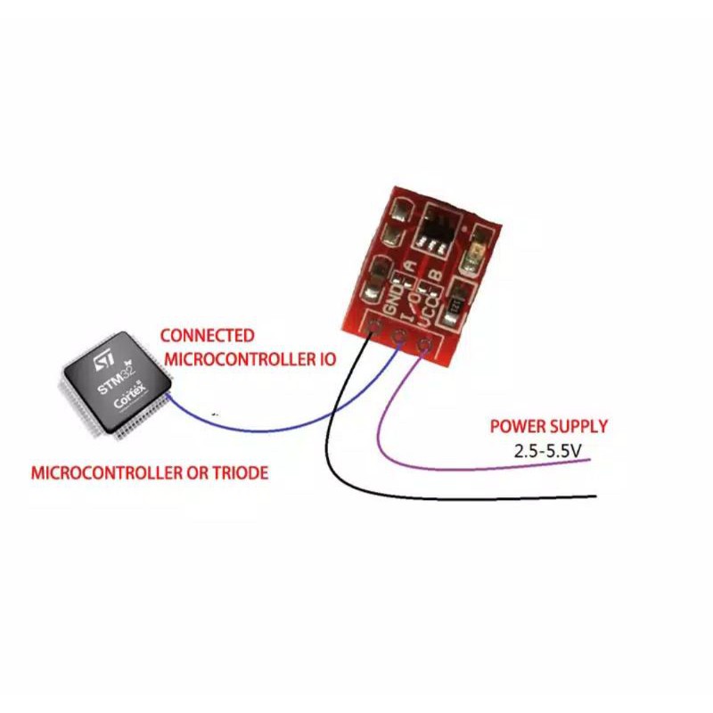 TTP223 Modul Tombol Sentuh Sensor Sentuh Saklar Sentuh