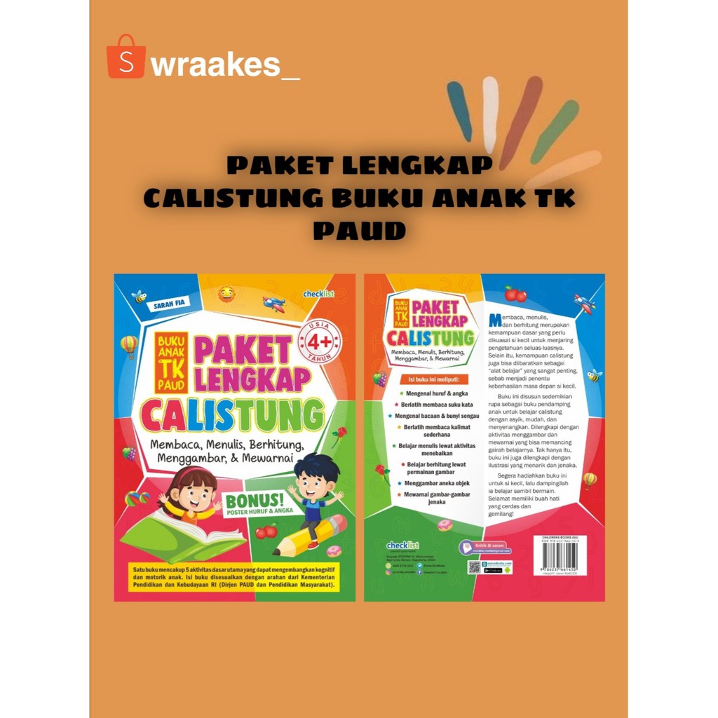 Paket Lengkap Calistung Buku Anak TK Paud | Checklist | BUKU ANAK PAUD