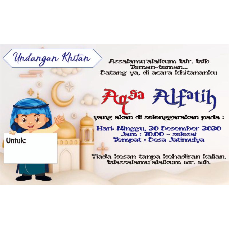 

Undangan khitan versi amplop