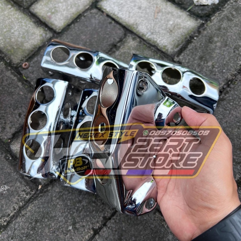 pangkon mesin GL MEGAPRO ori chrome