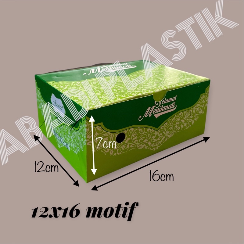

DUS KUE 12X16 MOTIF/BOX KUE/DUS SNACK -100PCS