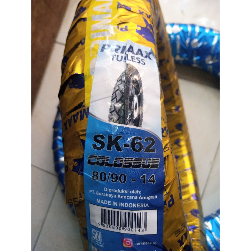 Ban tubeless Primaax 80/90-14 SK-62 Primax 275-14 SK 62 tubles