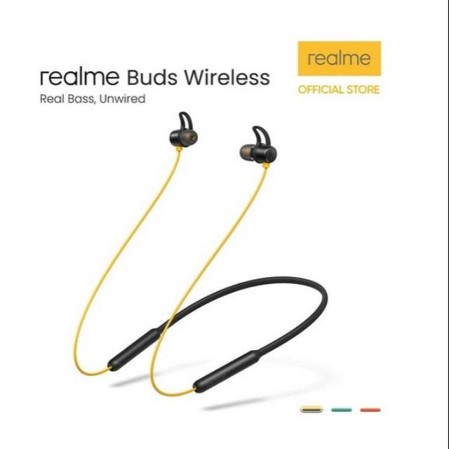 REALME BUDS WIRELESS EARPHONE ORIGINAL ( HEADSET BLUETOOTH ) GARANSI RESMI