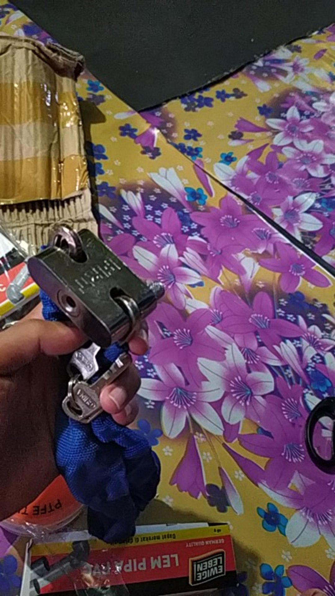 Gembok Pagar Pintu Rumah Anti Maling Sepeda Rantai 60cm