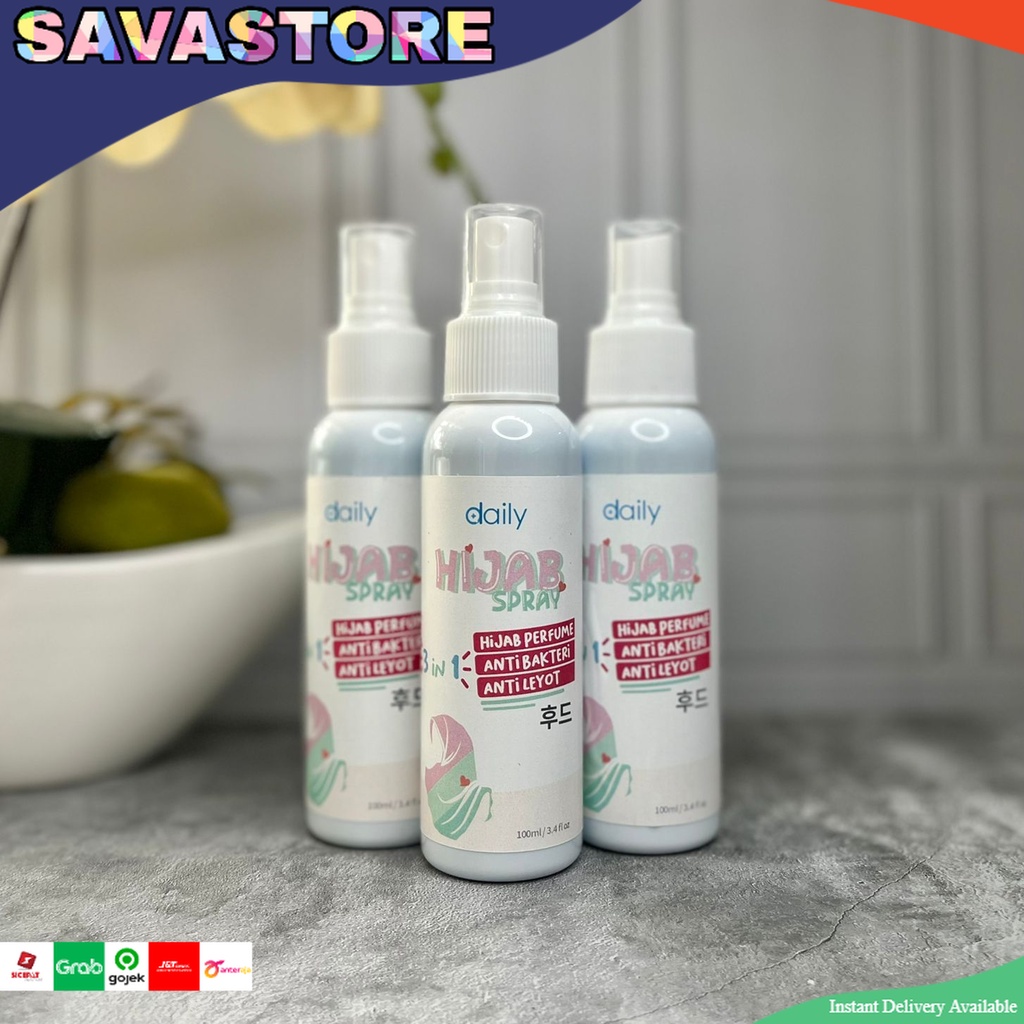 PARFUM HIJAB SPRAY - DAILY SPRAY JILBAB KERUDUNG HIJAB ANTI MELEYOT - WANGI DAN ANTI BAKTERI