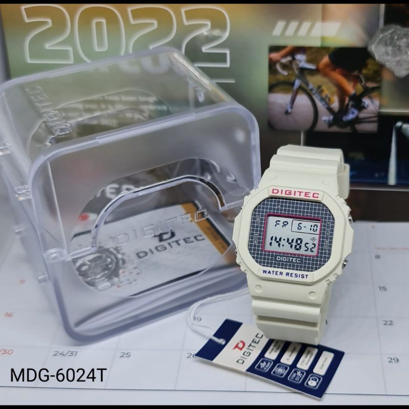 Jam Tangan Pria Fashion Digital DIGITEC DG 6024 Rubber Original