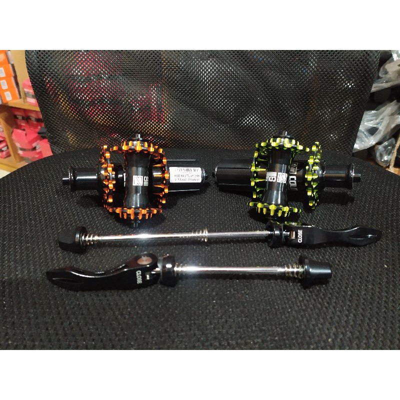 HUB NAUTILUS 28 HOLE V BRAKE BEARING 6 ,DEPAN PANJANG 75MM BELAKANG 100MM