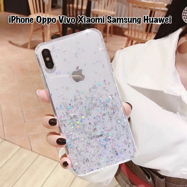 Glitter Case iPhone Oppo Vivo Xiaomi Samsung Huawei A5s F11 pro V15 A30 F9 A50 A70 A80 Y17 Real me 3