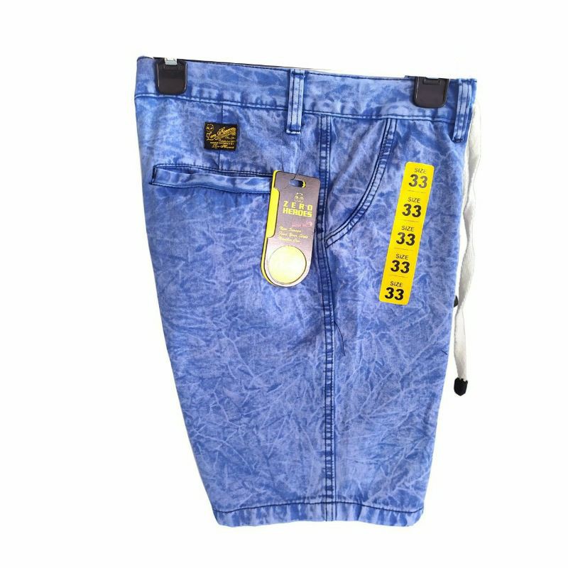 Celana jeans pendek pria celana pendek snow light biru celana pria