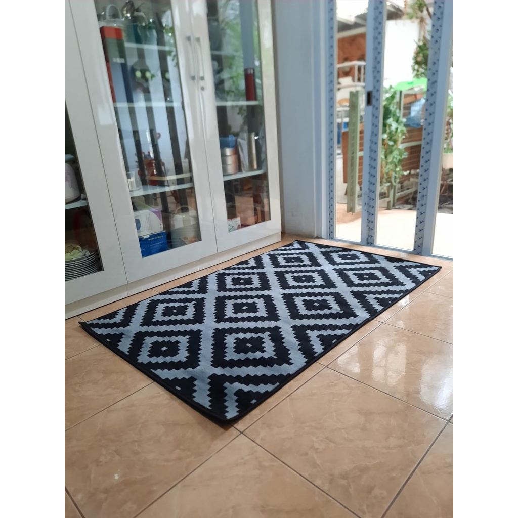 MAROC Karpet Lantai 100x150 Midnight Monokrom - MIDNIGHT 06-2